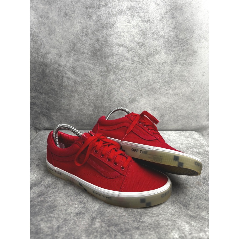 Vans Old Skool OTW Foxing‎ Translucent Sneakers Shoes Racing Red Unisex M9 W10.5